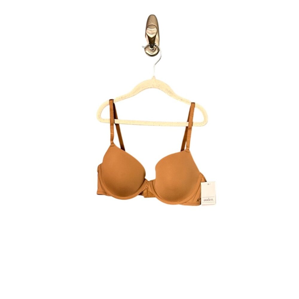 NWT Women's Lightly Lined Demi T-Shirt Bra - Auden Caramel 32C